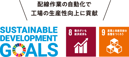 配線作業の自動化で工場の生産性向上に貢献